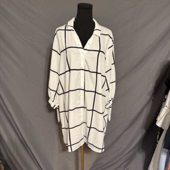 NWT CUPSHE Button-Up Oversized Blouse Size XL - Picture 1 of 3